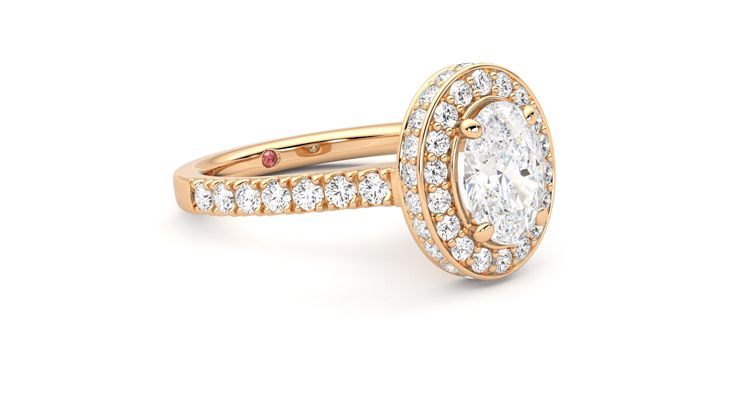 Taylor & Hart Elixir Oval Engagement Ring 360 degree image 6