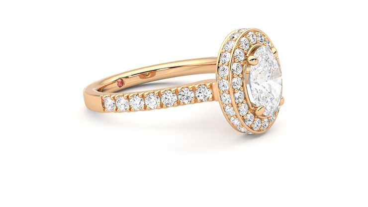 Taylor & Hart Elixir Oval Engagement Ring 360 degree image 7