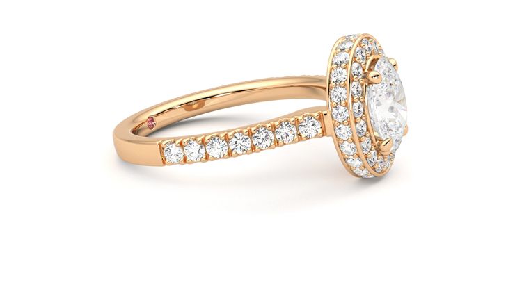 Taylor & Hart Elixir Oval Engagement Ring 360 degree image 8