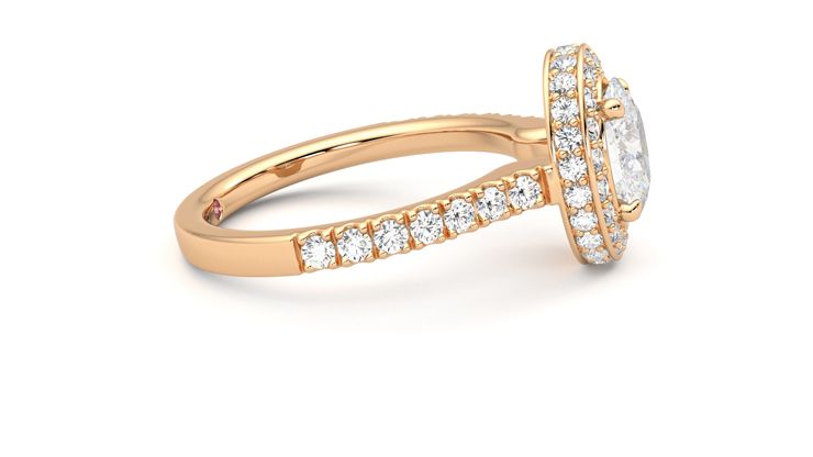 Taylor & Hart Elixir Oval Engagement Ring 360 degree image 9