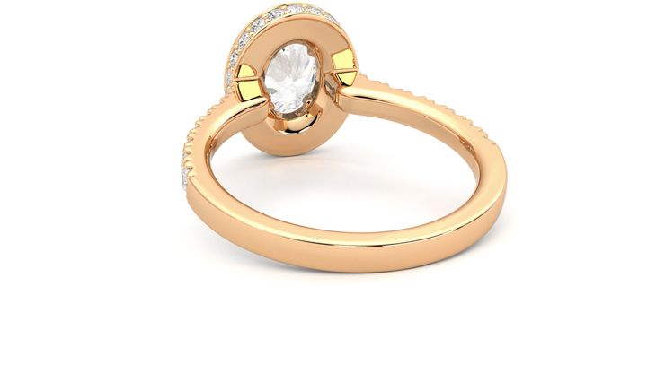 Taylor & Hart Elixir Oval Engagement Ring 360 degree image 16