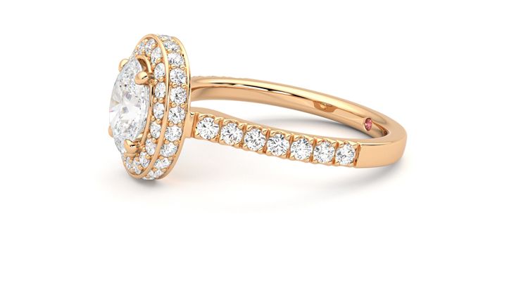 Taylor & Hart Elixir Oval Engagement Ring 360 degree image 22