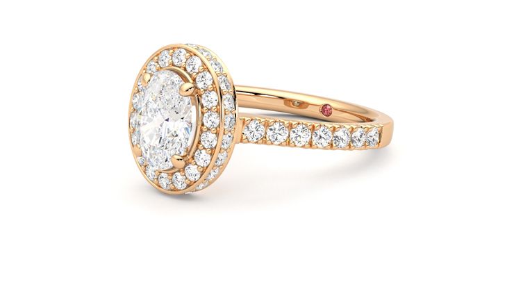 Taylor & Hart Elixir Oval Engagement Ring 360 degree image 24