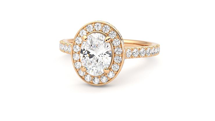 Taylor & Hart Elixir Oval Engagement Ring 360 degree image 27