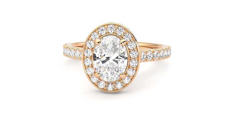 Taylor & Hart Elixir Oval Engagement Ring 360 degree image 28