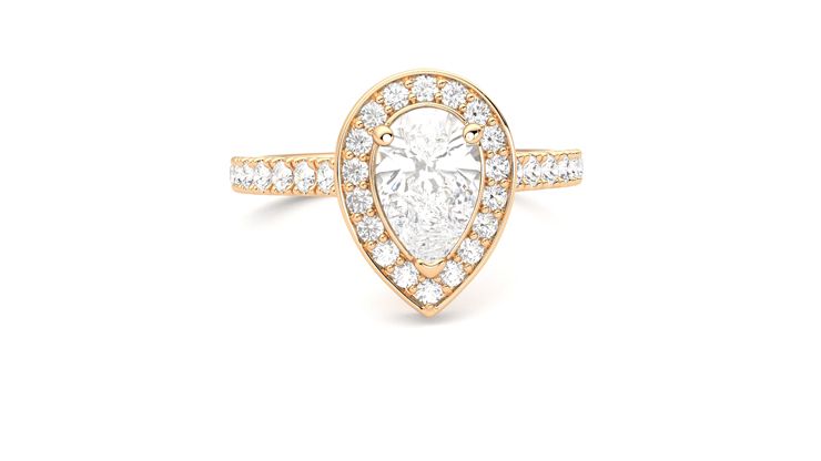 Taylor & Hart Elixir Pear Engagement Ring 360 degree image 2