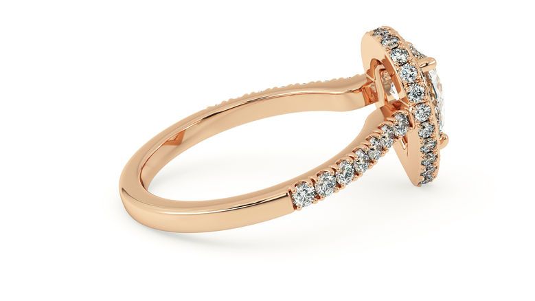Taylor & Hart Elixir Pear Engagement Ring 360 degree image 9