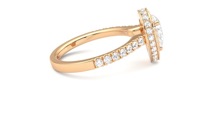 Taylor & Hart Elixir Pear Engagement Ring 360 degree image 10