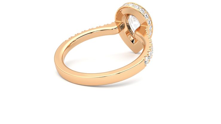 Taylor & Hart Elixir Pear Engagement Ring 360 degree image 13