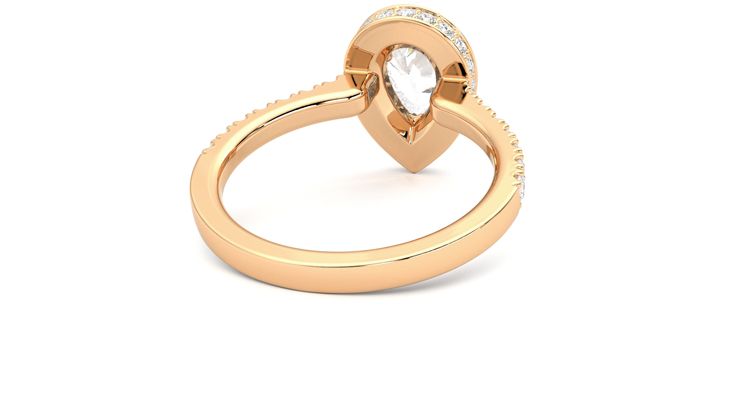 Taylor & Hart Elixir Pear Engagement Ring 360 degree image 14
