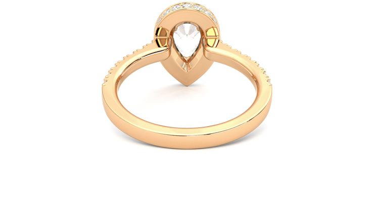 Taylor & Hart Elixir Pear Engagement Ring 360 degree image 15