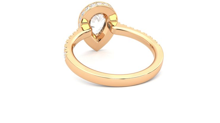 Taylor & Hart Elixir Pear Engagement Ring 360 degree image 16
