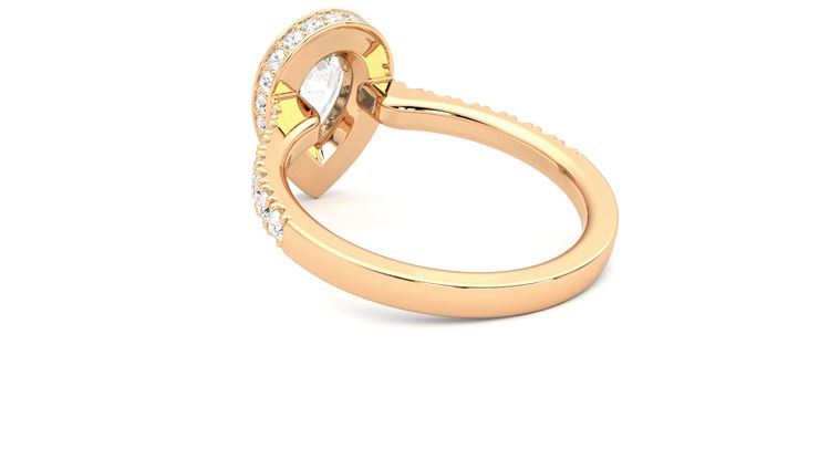 Taylor & Hart Elixir Pear Engagement Ring 360 degree image 17