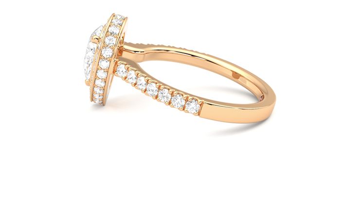 Taylor & Hart Elixir Pear Engagement Ring 360 degree image 20