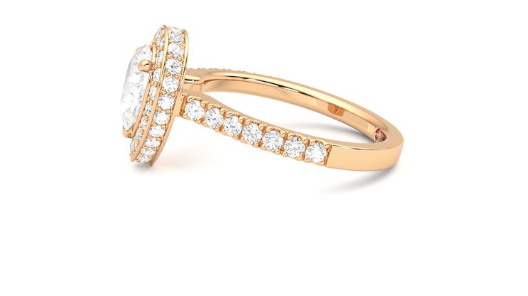 Taylor & Hart Elixir Pear Engagement Ring 360 degree image 21