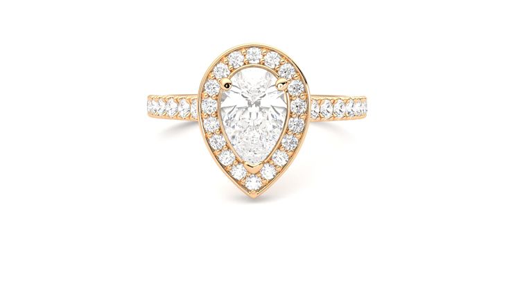 Taylor & Hart Elixir Pear Engagement Ring 360 degree image 29