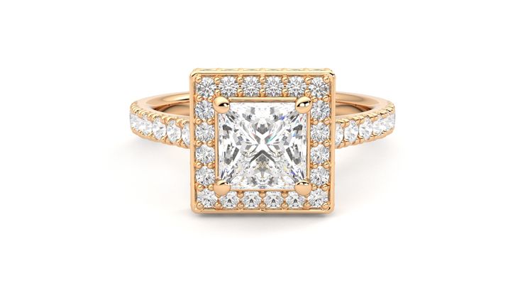 Taylor & Hart Elixir Princess Engagement Ring 360 degree image 0