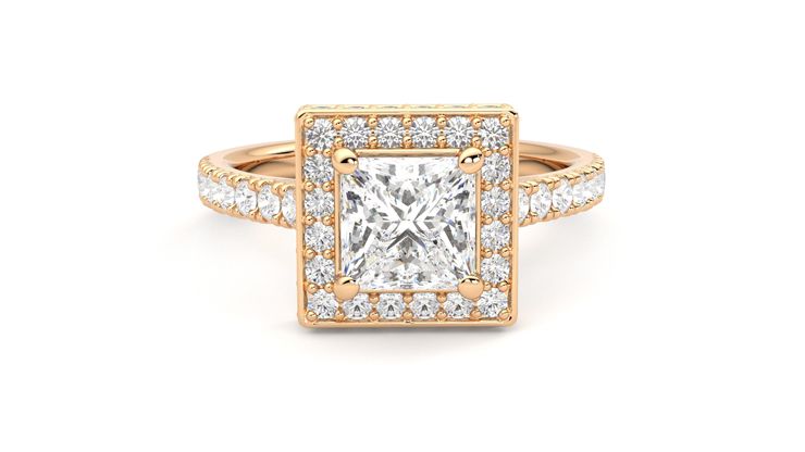 Taylor & Hart Elixir Princess Engagement Ring 360 degree image 1
