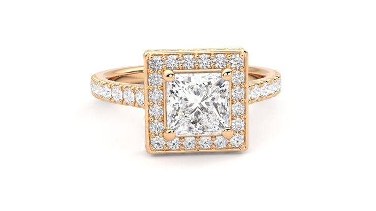 Taylor & Hart Elixir Princess Engagement Ring 360 degree image 2