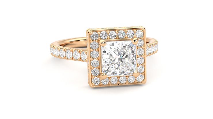 Taylor & Hart Elixir Princess Engagement Ring 360 degree image 3