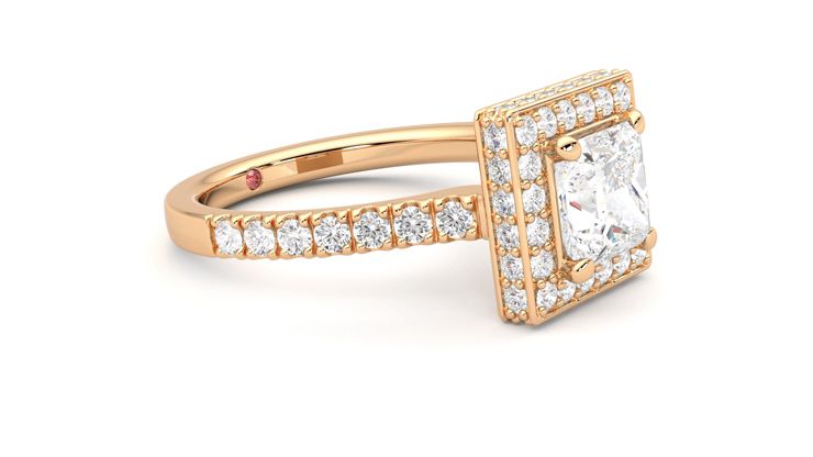 Taylor & Hart Elixir Princess Engagement Ring 360 degree image 7
