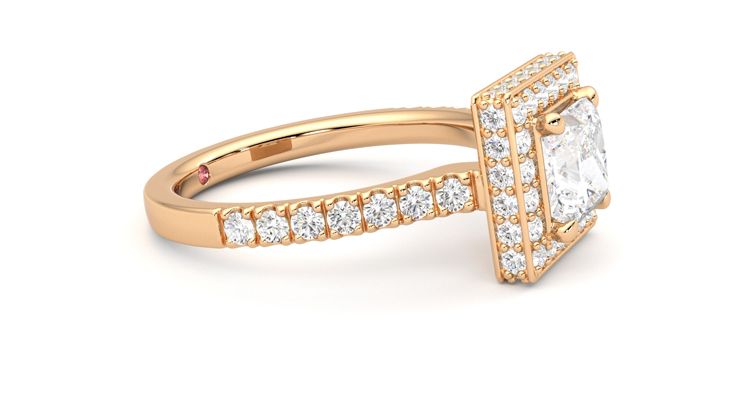 Taylor & Hart Elixir Princess Engagement Ring 360 degree image 8