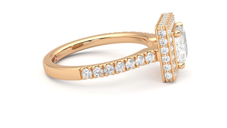 Taylor & Hart Elixir Princess Engagement Ring 360 degree image 9