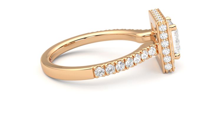 Taylor & Hart Elixir Princess Engagement Ring 360 degree image 10