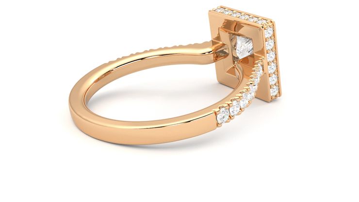 Taylor & Hart Elixir Princess Engagement Ring 360 degree image 12