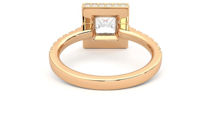 Taylor & Hart Elixir Princess Engagement Ring 360 degree image 15