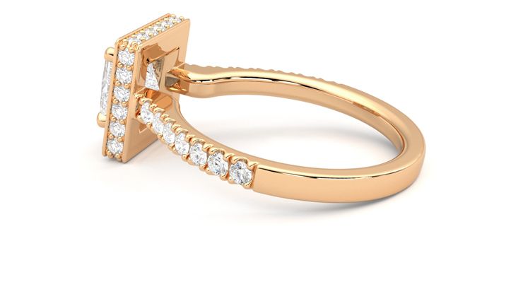 Taylor & Hart Elixir Princess Engagement Ring 360 degree image 19