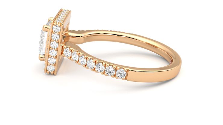 Taylor & Hart Elixir Princess Engagement Ring 360 degree image 20