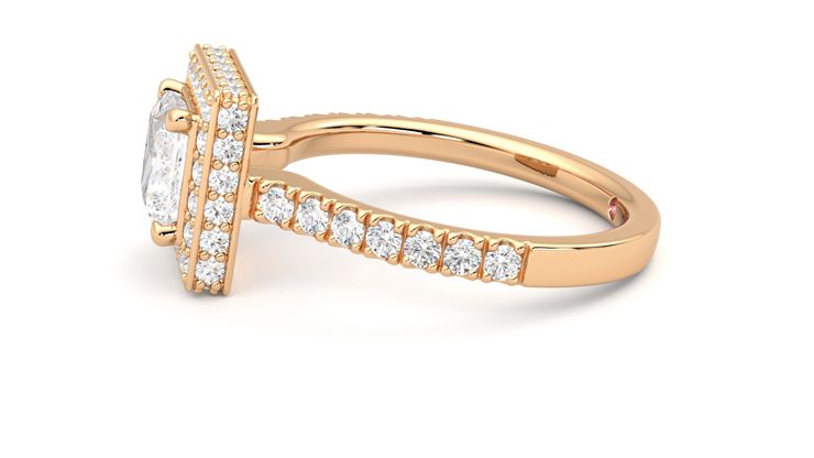 Taylor & Hart Elixir Princess Engagement Ring 360 degree image 21