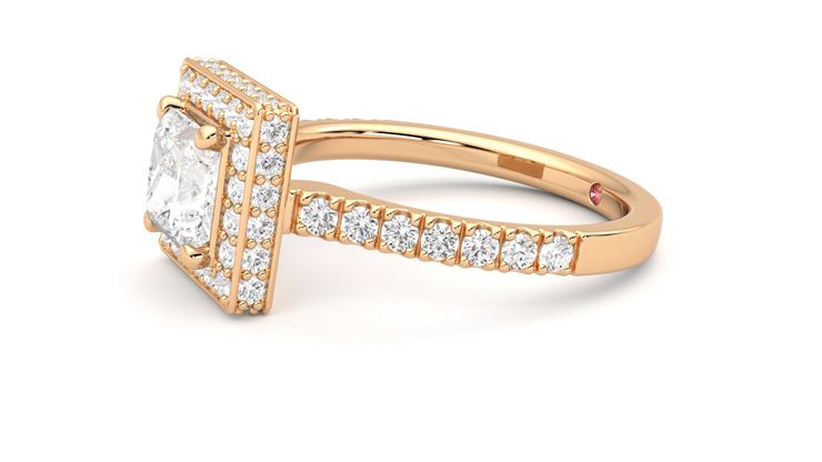 Taylor & Hart Elixir Princess Engagement Ring 360 degree image 22