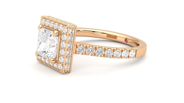 Taylor & Hart Elixir Princess Engagement Ring 360 degree image 23