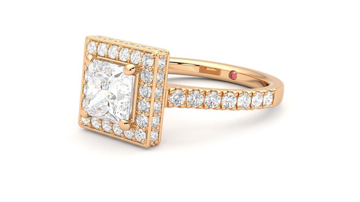 Taylor & Hart Elixir Princess Engagement Ring 360 degree image 24