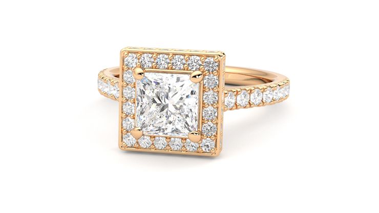 Taylor & Hart Elixir Princess Engagement Ring 360 degree image 27