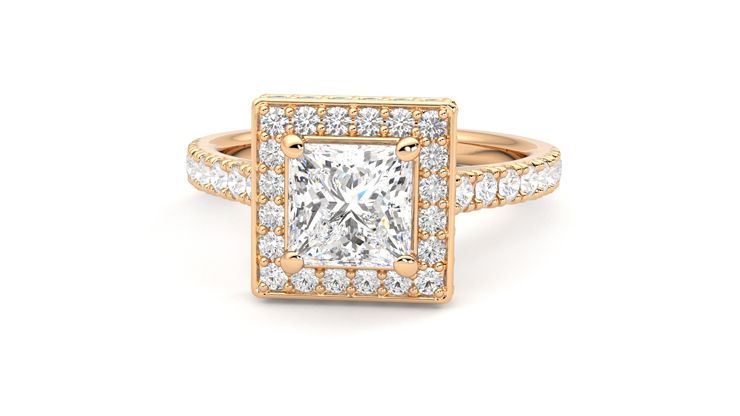 Taylor & Hart Elixir Princess Engagement Ring 360 degree image 28