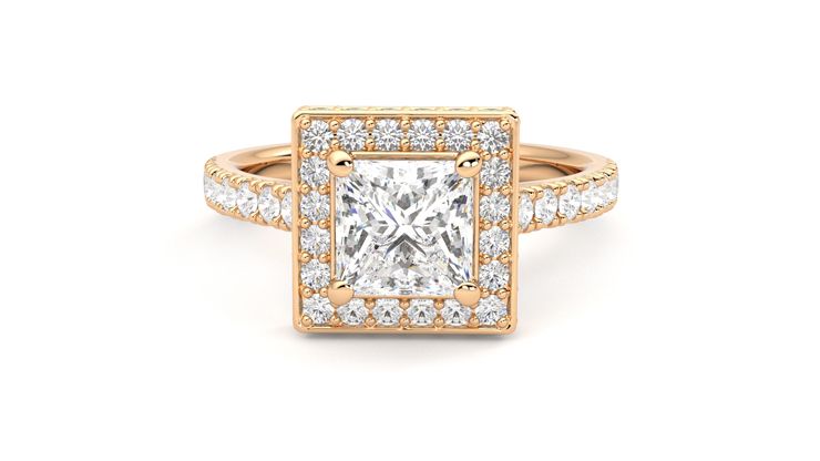 Taylor & Hart Elixir Princess Engagement Ring 360 degree image 29