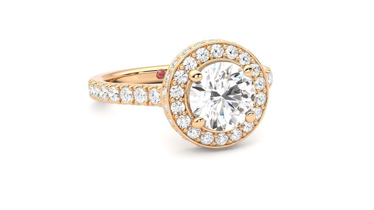 Taylor & Hart Elixir Round Engagement Ring 360 degree image 4