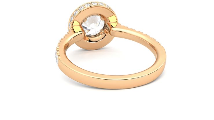 Taylor & Hart Elixir Round Engagement Ring 360 degree image 16