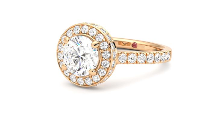 Taylor & Hart Elixir Round Engagement Ring 360 degree image 25