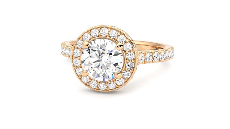 Taylor & Hart Elixir Round Engagement Ring 360 degree image 27