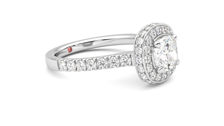 Taylor & Hart Elixir Cushion Engagement Ring 360 degree image 7