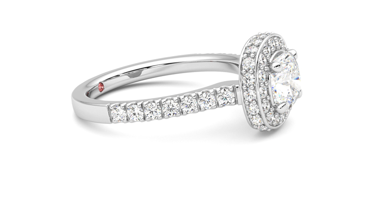 Taylor & Hart Elixir Cushion Engagement Ring 360 degree image 8