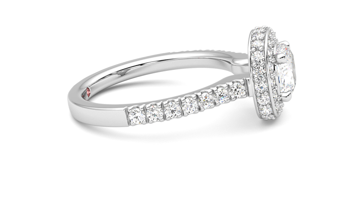 Taylor & Hart Elixir Cushion Engagement Ring 360 degree image 9