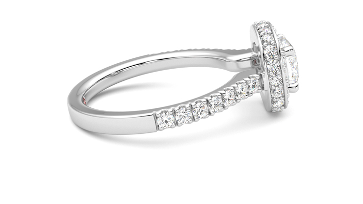 Taylor & Hart Elixir Cushion Engagement Ring 360 degree image 10