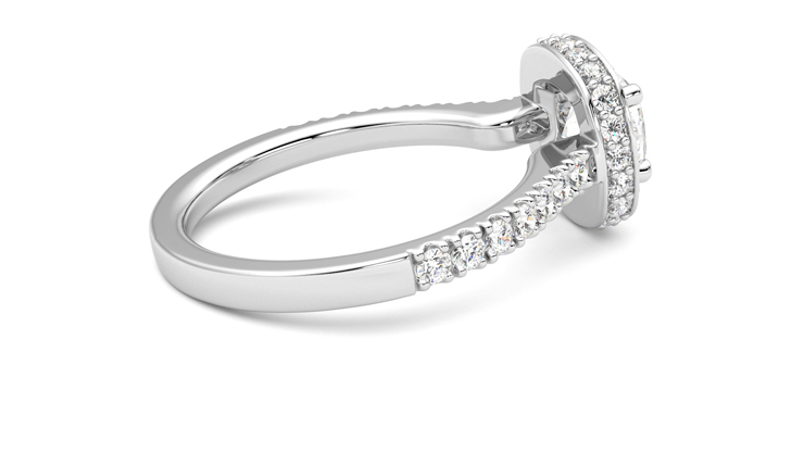 Taylor & Hart Elixir Cushion Engagement Ring 360 degree image 11