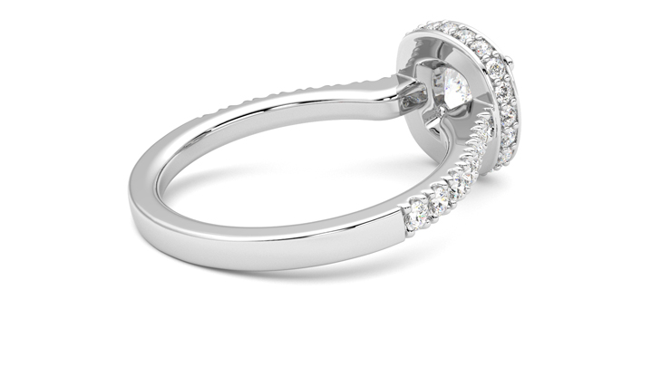 Taylor & Hart Elixir Cushion Engagement Ring 360 degree image 12