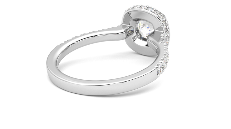 Taylor & Hart Elixir Cushion Engagement Ring 360 degree image 13